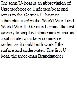 IDENTIFICATION 1.	U-boat